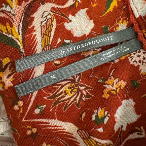 Anthropologie Rust and Cream Floral Dress - Picture 7 of 14